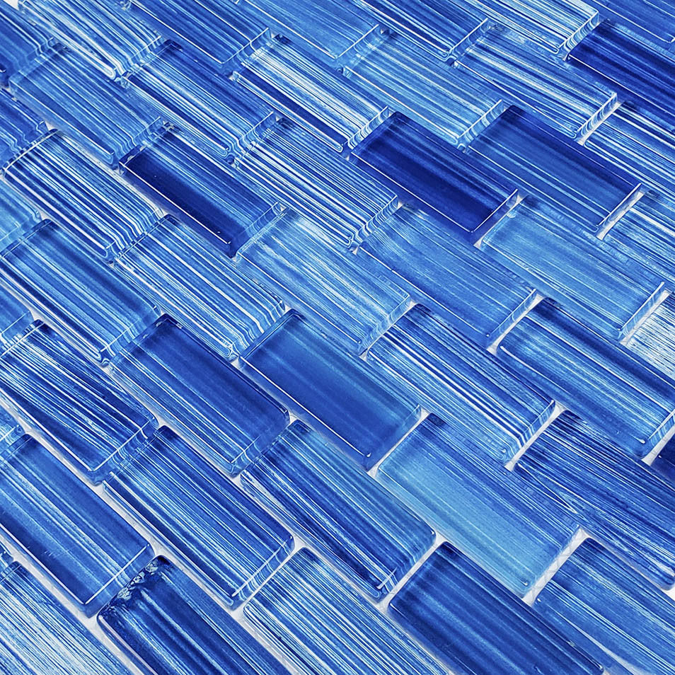 Artistry in Mosaics Watercolors Series Caribbean Blue Blend GW82348B11 Side View