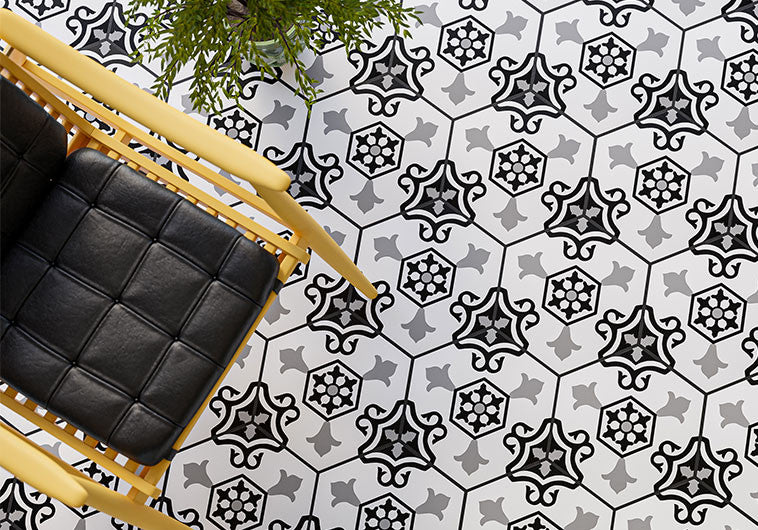 Cucina Italia Series Hexagon Floor Tile CIA-6053 Casa Dollina Floor Install