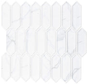 Decko Series DEK3507 Decoratif elongated hexagon matte mosaic tile