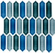 Decko Series DEK3510 Neo Wright crackle elongated hexagon mosaic tile