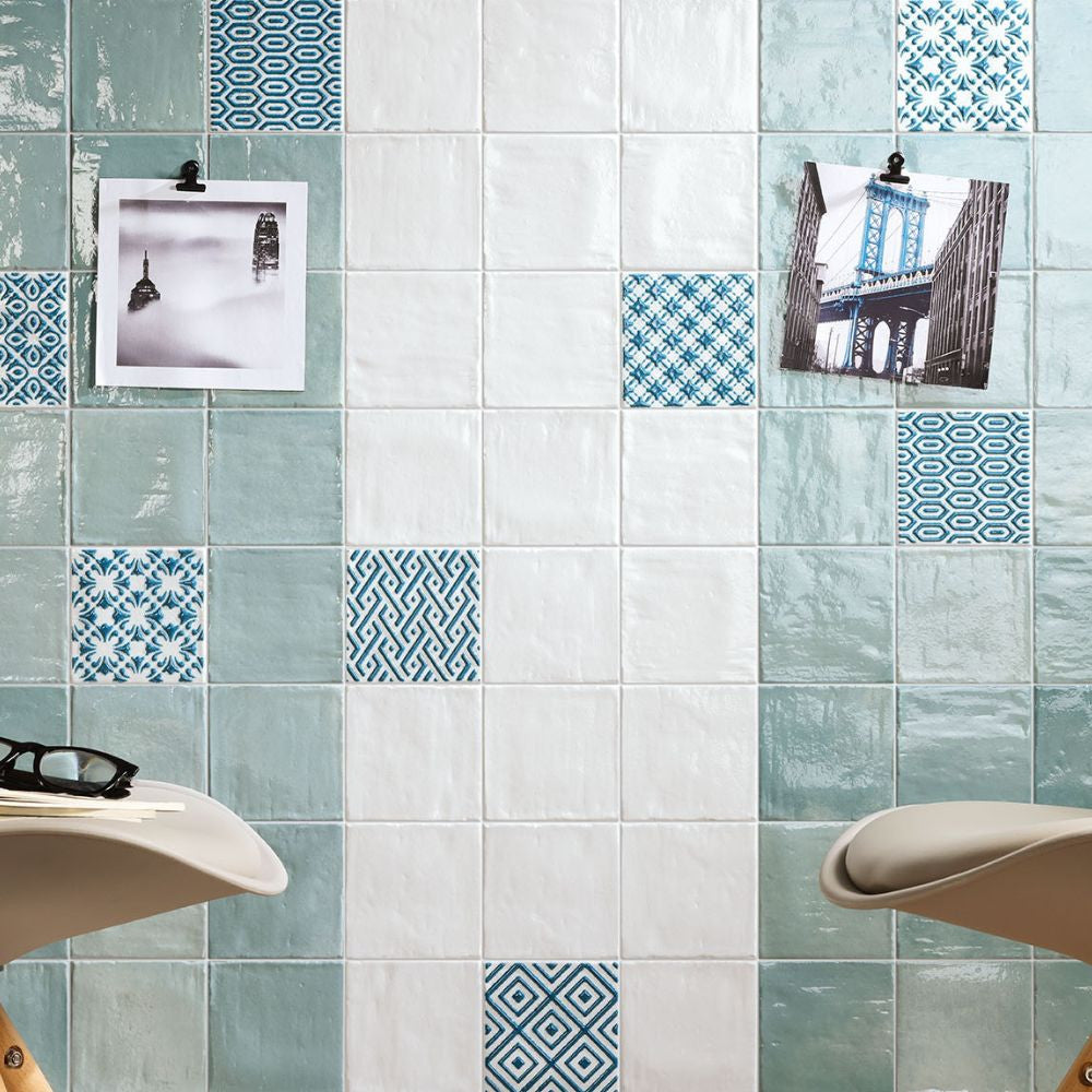 Elios Ceramica Clay Series 4 x 4 Glossy Cotton wall
