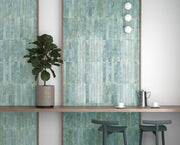 Equipe Bali 31548 Aqua 2 x 16 Accent Wall install Photo