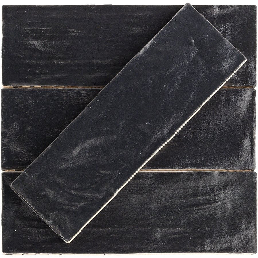 Equipe Mallorca 2 x 8 Black Tiles - Amagansett Jet Black 2 in. x 8 in., Montauk Jet Black 2 x 8 Mixed Finish Ceramic Tile,  MYORKA BLACK 
2 X 8, Silk Daku 2 X 8