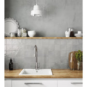 Equipe Mallorca 4 x 4 Grey kitchen backsplash tile - Amagansett Fog Grey 4 in. x 4 in., Montauk Fog Grey 4 x 4 Mixed Finish Ceramic Tile,  MYORKA Grey 4 X 4, Silk Gure 4 X 4