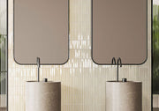 Finestra Collection FST-1252 Canvas 8 x 8 tile vanity backsplash install photo