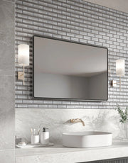 Frey Facade 2 x 5 Glass Subway Tile FYF-5492 Palma Samson Vanity backsplash