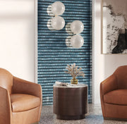 Frey Facade 2 x 5 Glass Subway Tile FYF-5494 Valley Tram Accent wall install