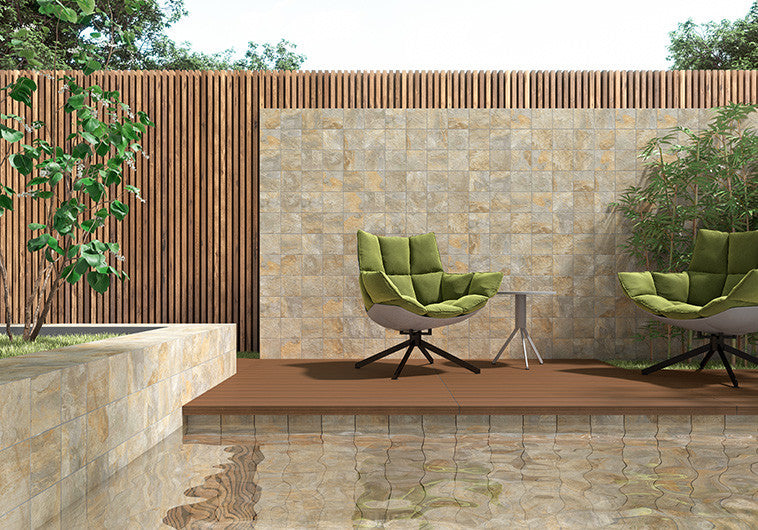 Gentle Dwelling GDW-9441 Mesa Court 6 x 6 slate look outdoor pool tile