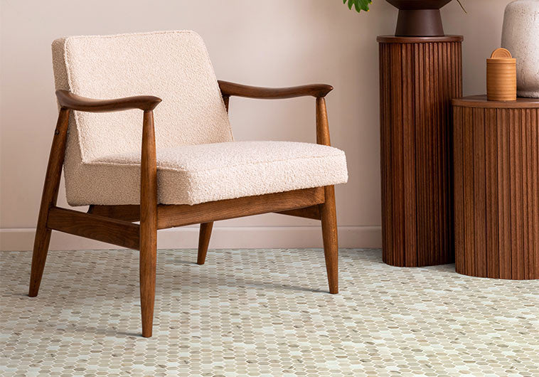 Grenada Views Hexagon Recycled Glass GV5403 Cordoba Mist – BELK Tile