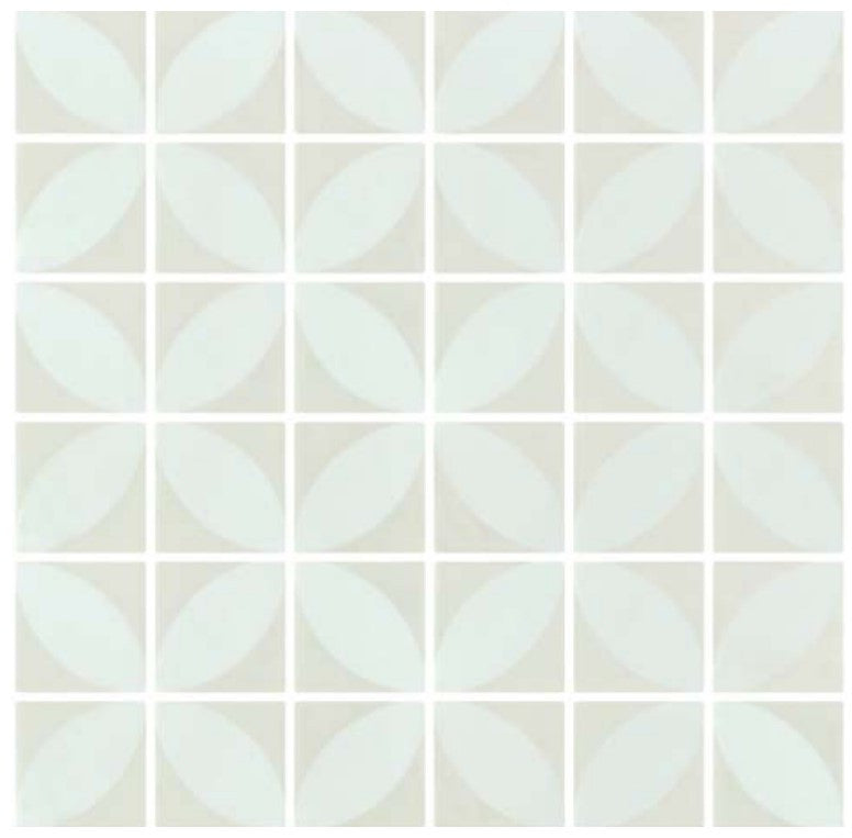 Onix Mosaico 2 x 2 Recycled Glass Tile HP22AC Azalea Cream