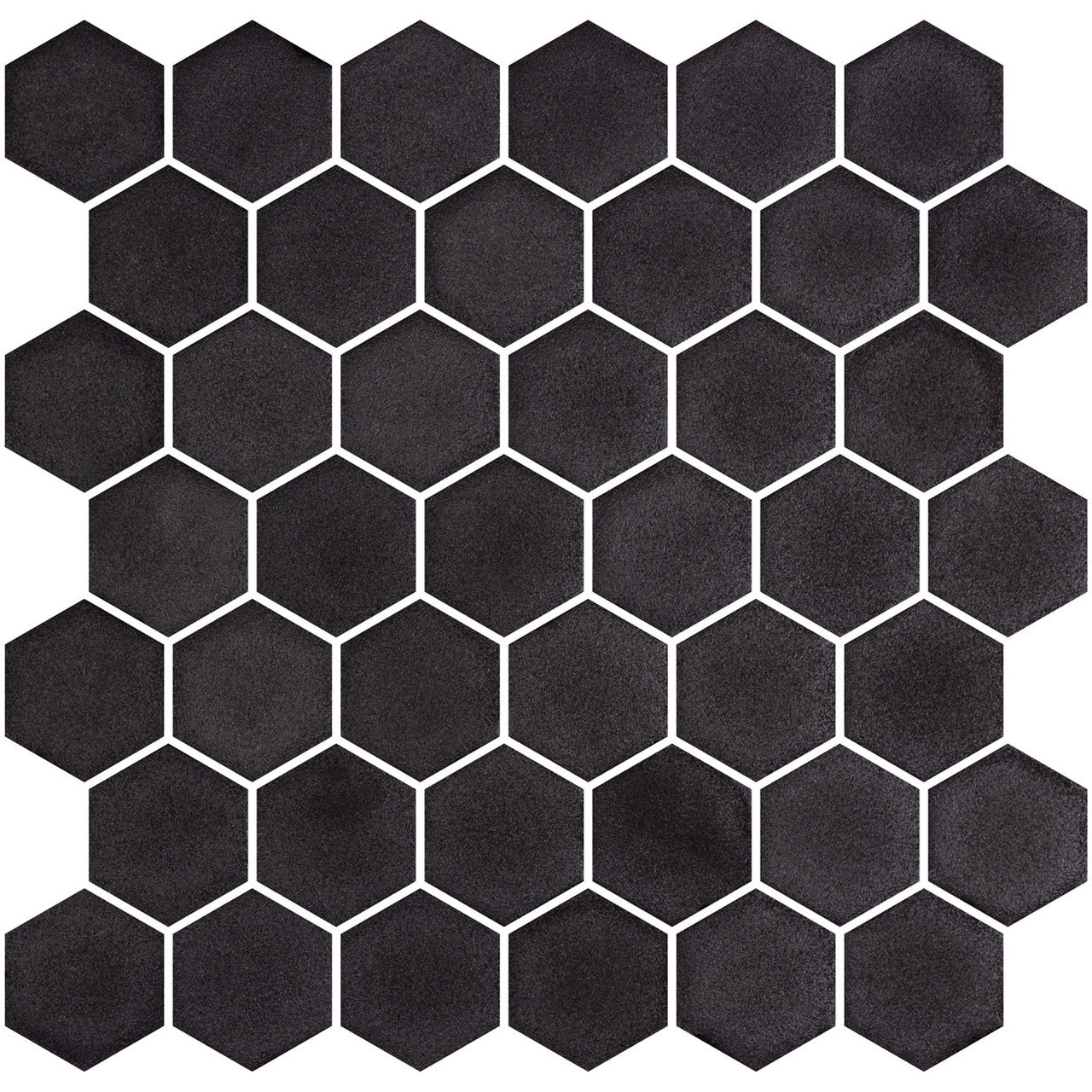 Onix Mosaico Hearth Palace Hexagon Stone Glass Black HP2HSGB