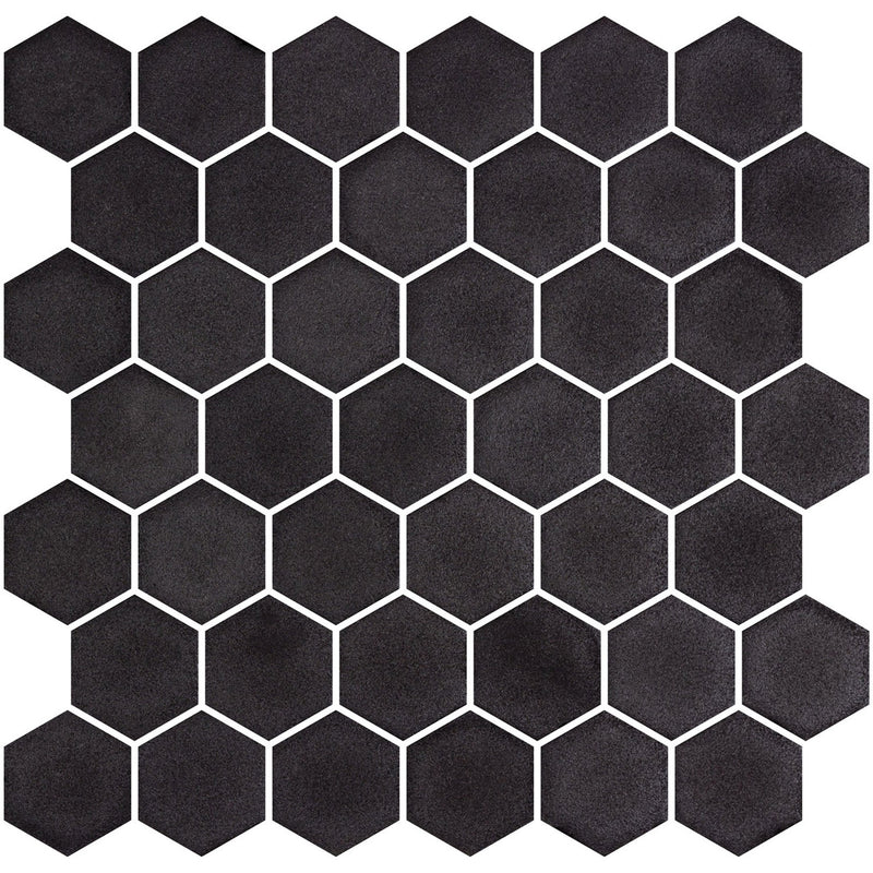 Hearth Palace Hexagon Stone Glass Black HP2HSGB