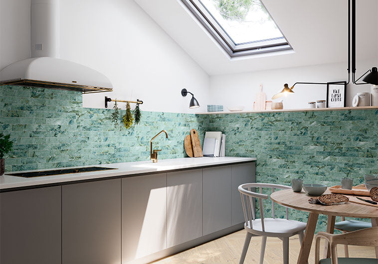 Kleinfield KLF-3903 Casa Cheri kitchen backsplash ceramic subway tile install
