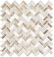 Larati Lane Glass herringbone Mosaic LRL3202 Chiara Fawn