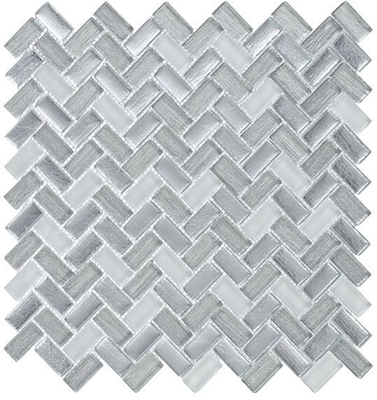 Larati Lane Glass herringbone Mosaic LRL3201 Nyla Rever