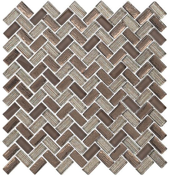 Larati Lane Glass Herringbone Mosaic LRL3205 Pennyweather