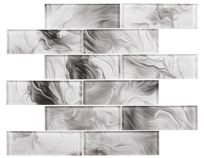 Legend Collection LND5571 Arthur Grail 2 x 6 glass subway tile