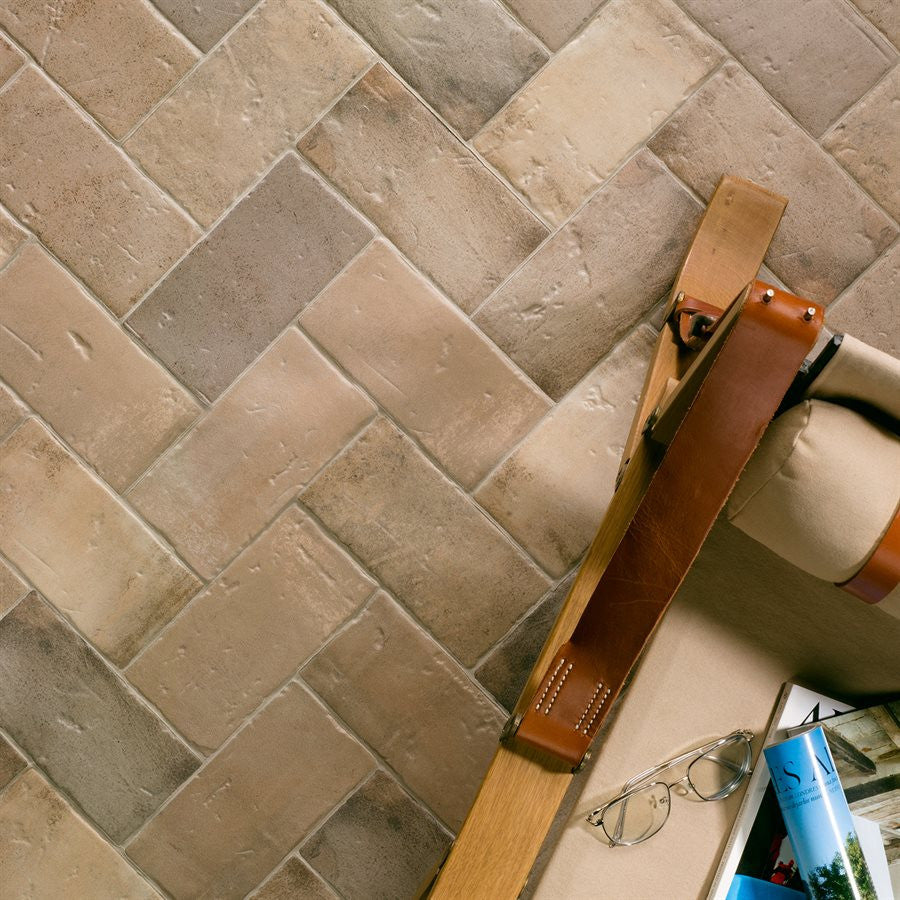 Malta Taupe 4 x 8 matte finish wall tile install