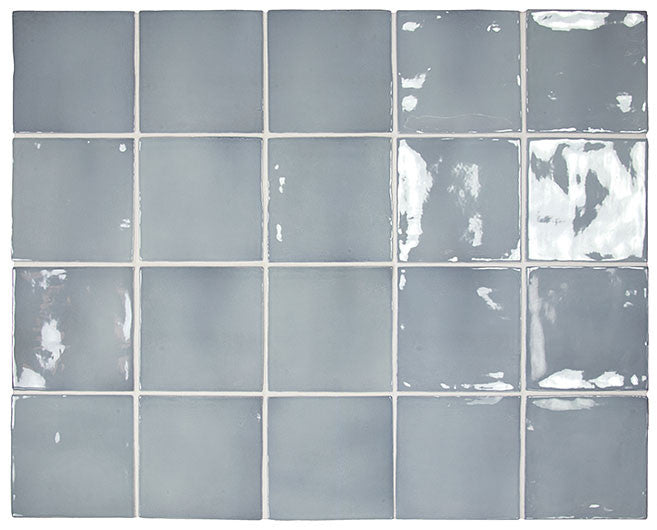 Manacor Collection 4 x 4 ceramic wall tile MAN-26911 Blue Moon