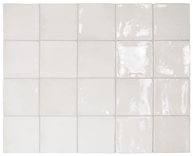 Manacor 4 x 4 Ceramic Tile MAN26919 White