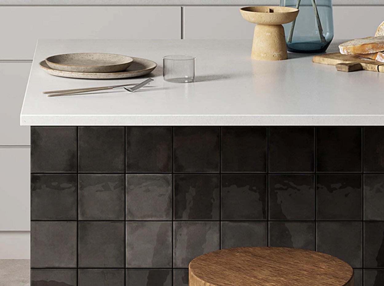 Marthas Manor 4 x 4 Zellige Look Square MMR-6063 Montigo Chimeny wall tile install