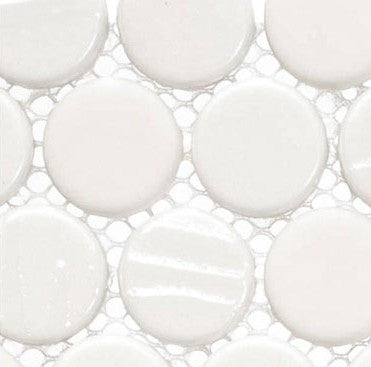 Meringue MGU-9601 Pavlova penny Round Mosaic Close Up