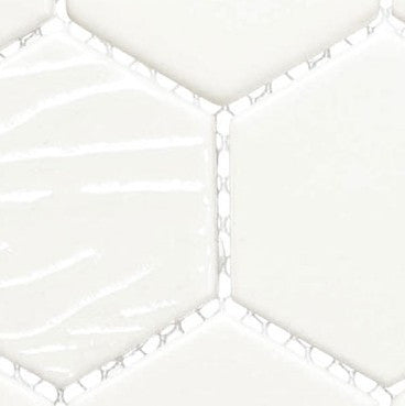Meringue MGU-9602 Swissel hexagon Recycled Mosaic Tile Close Up
