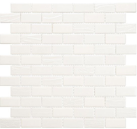 Meringue MGU-9603 Mallow Mini subway recycled glass tile mosaic