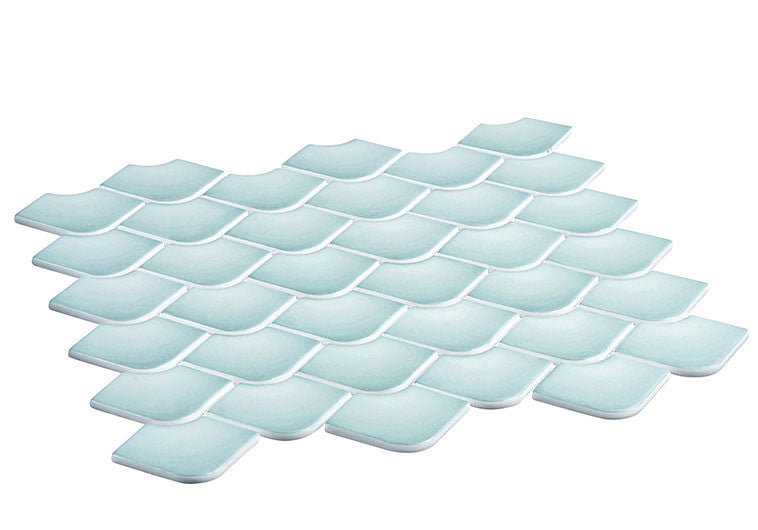 Mermaids Collection Fish Scale Tile MID-6083 Esmerald Side View