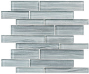 Mist Series Interlocking glass mosaic tile MSTS4282 Pistachio Glow