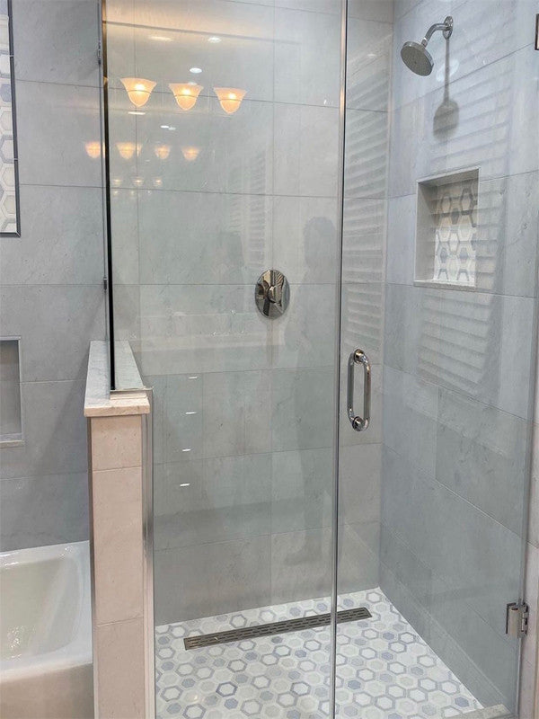 Mykonos Series MKN-07 Ornos waterjet mosaic shower floor Tile