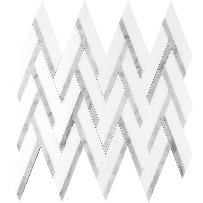 Mykonos Series MKN-01 Olympus Chevron mosaic Tile