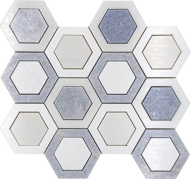 Mykonos Series MKN-07 Ornos waterjet mosaic Tile