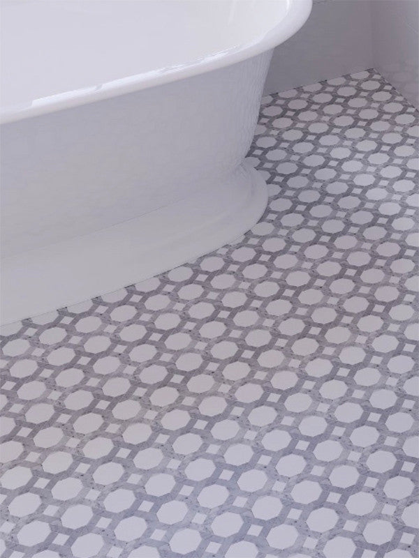 Mykonos Series MKN-05 Paros waterjet mosaic bathroom floor Tile install