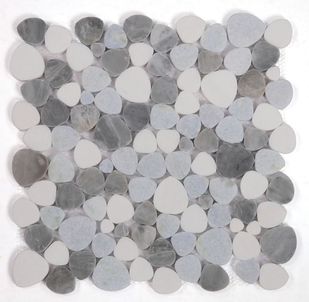 NB3636 Sliced Pebble Blue Ocean Marble Mosaic