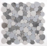 NB3636 Sliced Pebble Blue Ocean Marble Mosaic