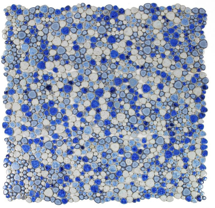 NB3692 Sapphire Pebble Mosaic Tile 9 sheets together