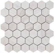 NB372 Wooden Grey 2 x 2 Honed Marble Mosaic tile