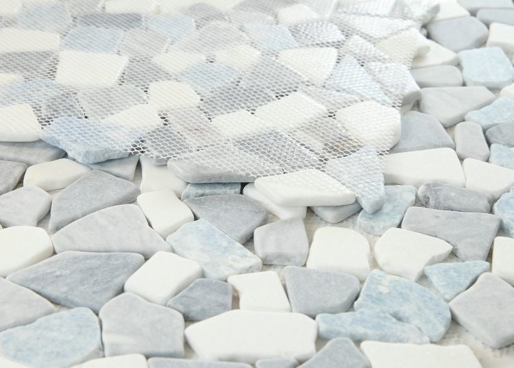 NB3764 Broken pebble Blue Ocean Angle View