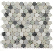 NB3933 Grassland Penny Round Marble Mosaic