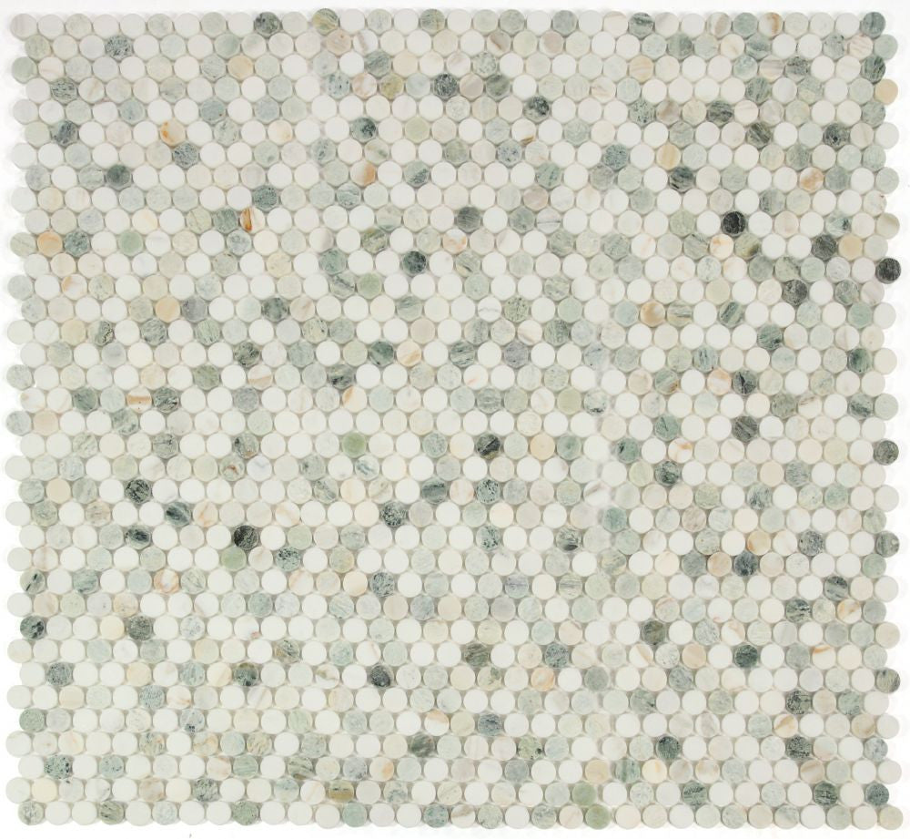 NB3937 Penny Round Round Marble Spring 9 sheets together