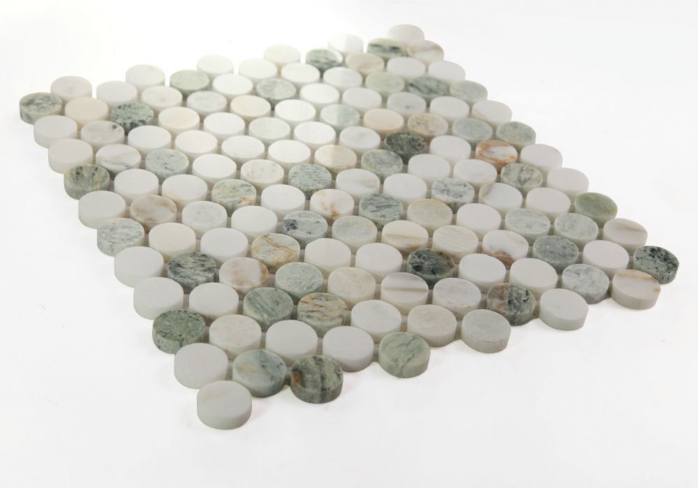 NB3937 Penny Round Round Marble Spring Full Sheet Angle View