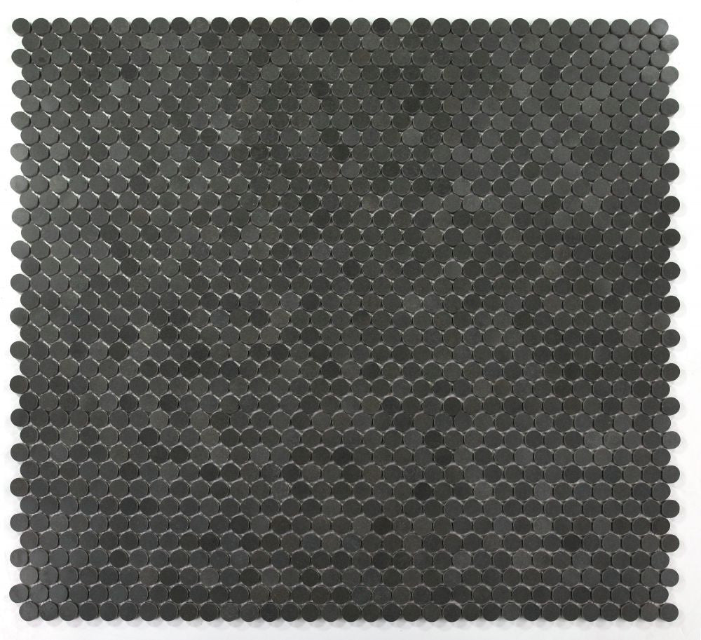 NB3985 Basalt Penny Round Marble Mosaic Tile 9 sheets together