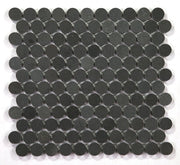 NB3985 Basalt Penny Round Marble Mosaic Tile
