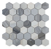 NB4098 Italian Blue 2 x 2 Hexagon Marble Mosaic at BELK Tile