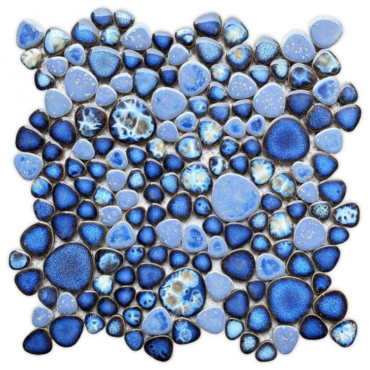 NB4149 Azure Pebble Mosaic Tile