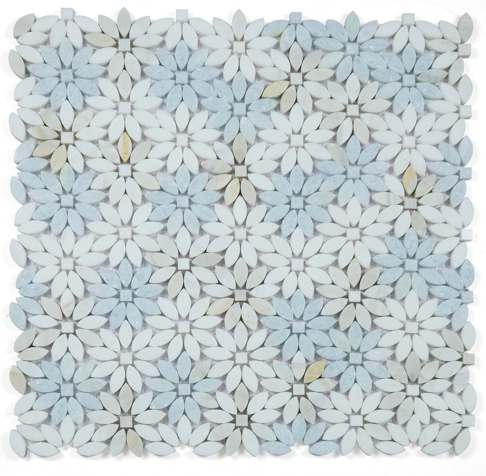 NB4262 Wild Flower Marina Marble Mosaic Tile