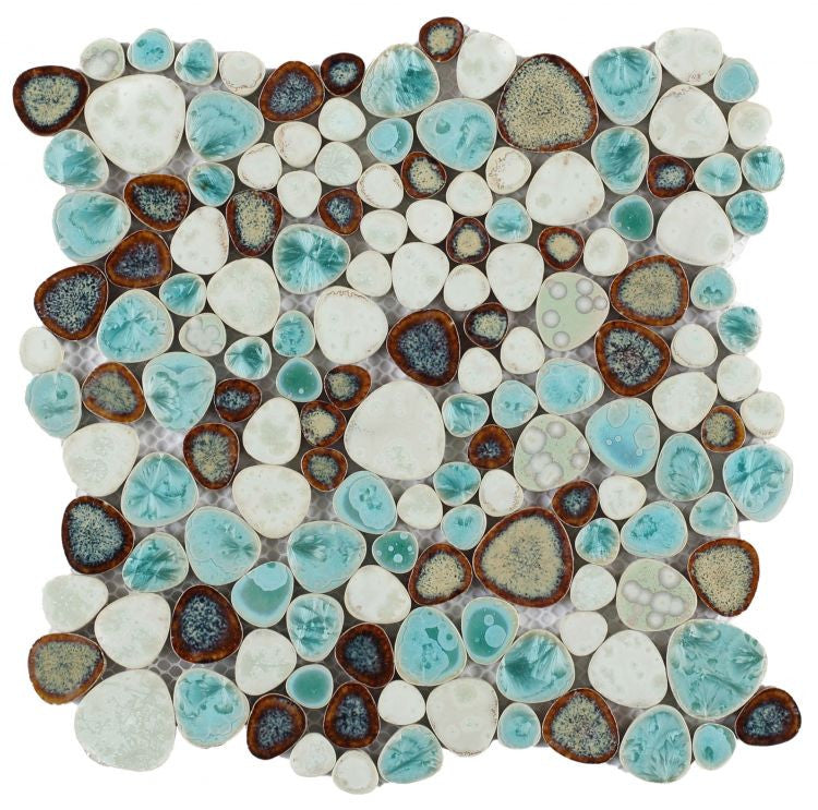 NB430 Grass Pebble Mosaic Tile
