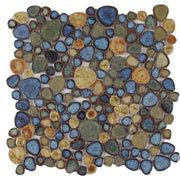 NB433 Olive Pebble Mosaic Tile
