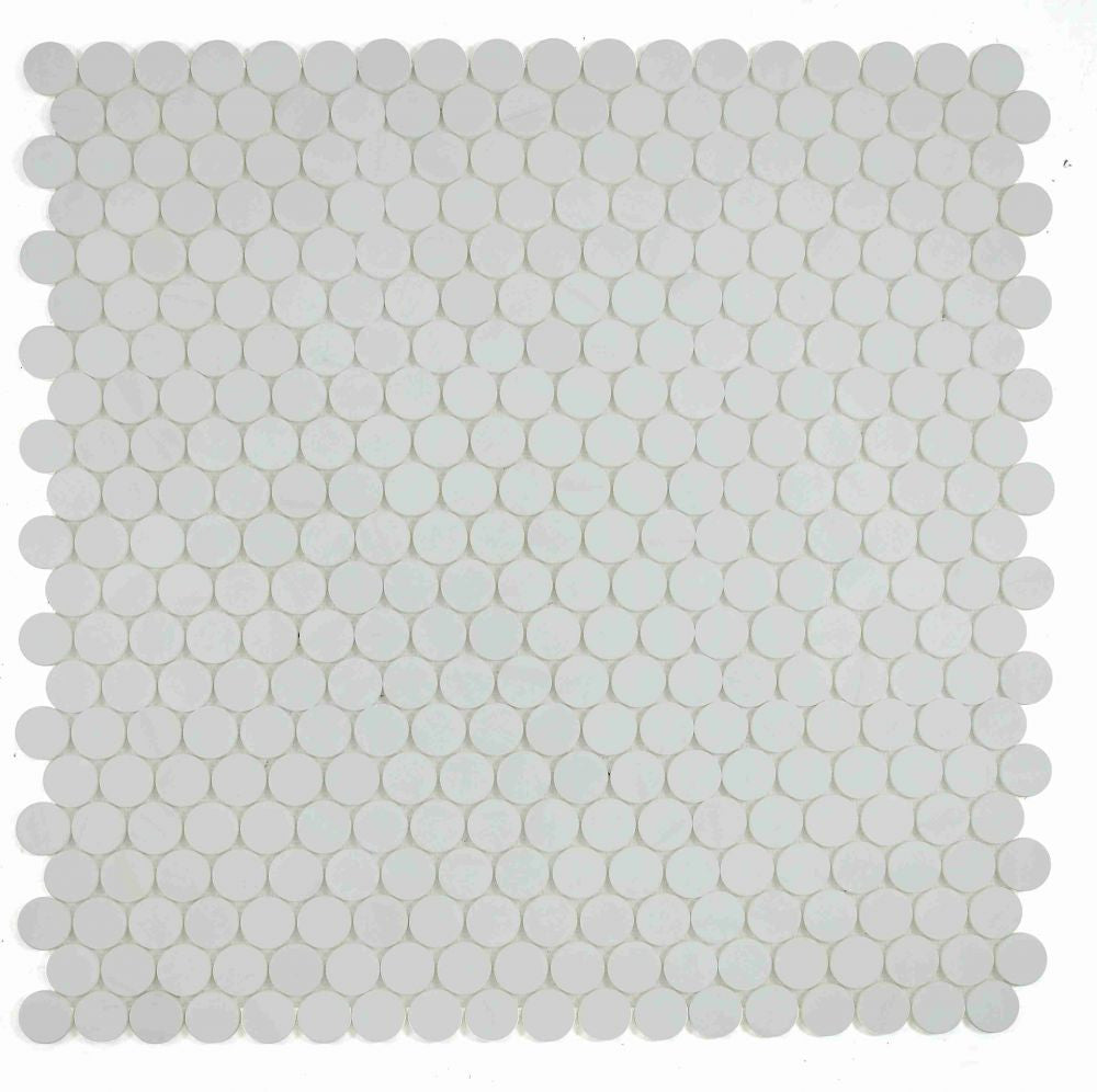 NB4443 Large Penny Round Dolomite Homed Marble Mosaic 9 sheets together